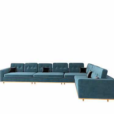 L-Shaped Industrial Sofa 3D model image 1 