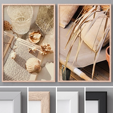 Modern Abstract Photo Frames Set 3D model image 1 