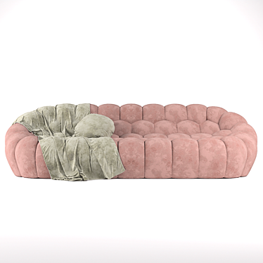 Luxurious Leather Bubble Sofa 3D model image 1 