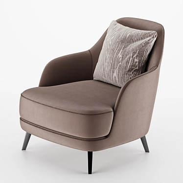 Sleek and Stylish Armchair 3D model image 1 