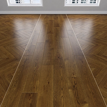 Oak Parquet: Herringbone, Linear & Chevron 3D model image 1 