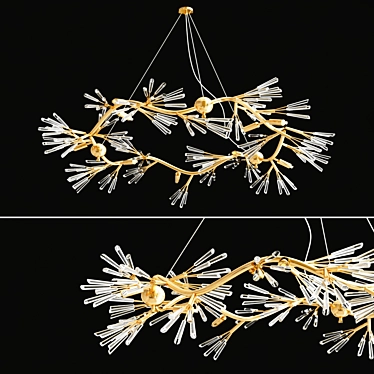 Luna: 120cm Diameter Modern Lighting Fixture 3D model image 1 