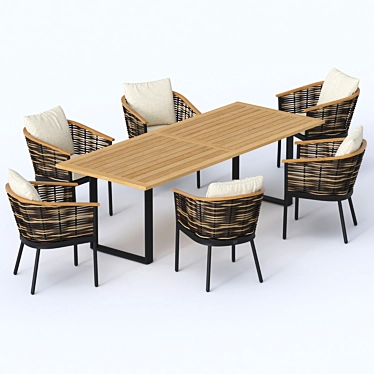 Elegant Slettvoll Marty Chair & Robin Table 3D model image 1 