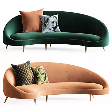 Jonathanadler Ether Curved Sofa: Luxurious and Modern Design 3D model image 1 