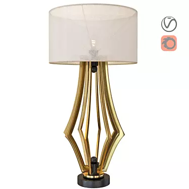 Sleek Illumination: Modern Table Light 3D model image 1 