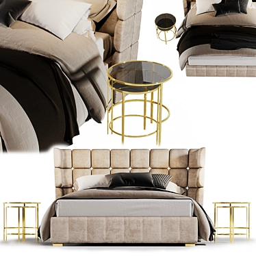 Cozy Comfort: B&B Italia Husk Bed 3D model image 1 