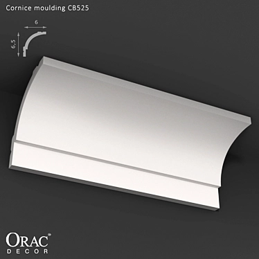 Elegant Medium-sized Cornice Moulding 3D model image 1 