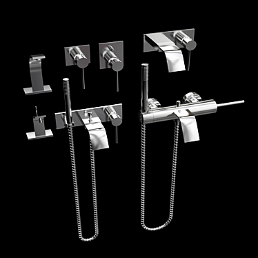 Migliore Tor 9002 Chrome Bath Mixer 3D model image 1 