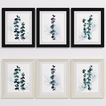 Modern Style Art Collection No.269: Eucalyptus Set 3D model image 1 