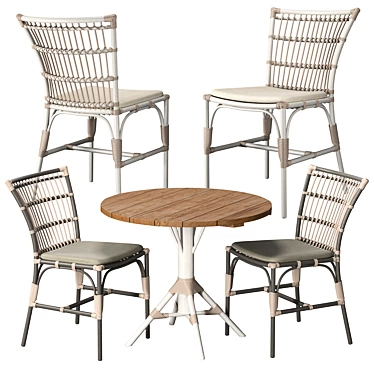 Sika Design Outdoor Dining Set 3D model image 1 