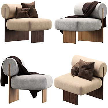 Modern Art Lounge Chair 3D model image 1 