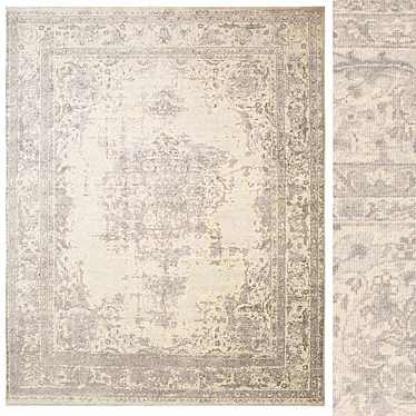 Exquisite Oudrey Wool Rug: Hand-Knotted Elegance 3D model image 1 