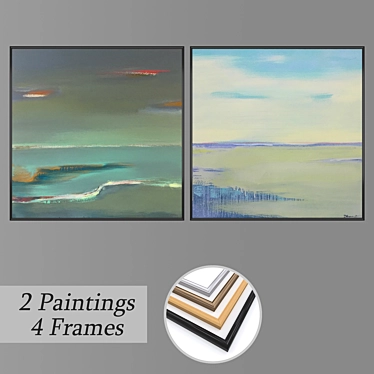 Wall Art Set with Multiple Frames 3D model image 1 