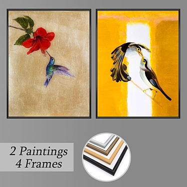 Contemporary Wall Art Set 3D model image 1 