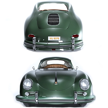 Retro Classic Porsche 356A 3D model image 1 