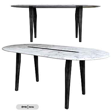 MAXIMUS Marble Table: Elegant and Modern 3D model image 1 