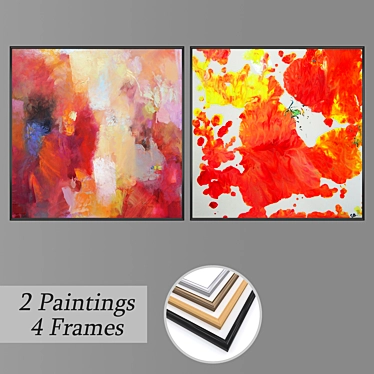 Title: Versatile Wall Paintings Set 3D model image 1 