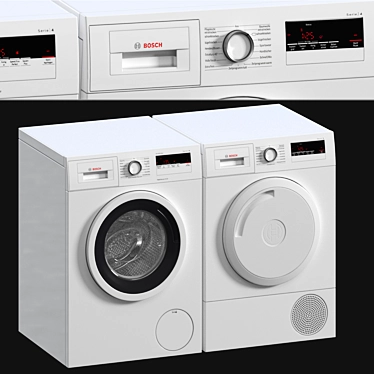 Bosch 3-in-1 Washing Machine & Dryer 3D model image 1 