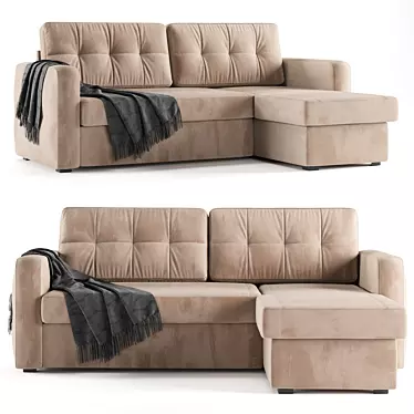 Modern Loko Corner Sofa 3D model image 1 