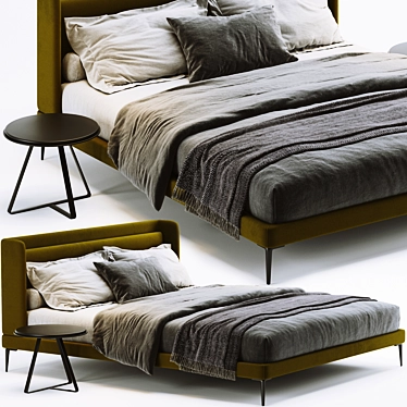 Modern Scandinavian Design: BoConcept Austin Bed 3D model image 1 