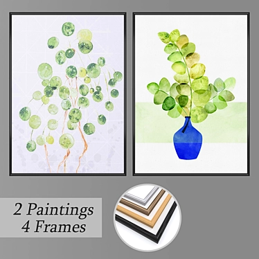 Versatile Set of Wall Paintings 3D model image 1 