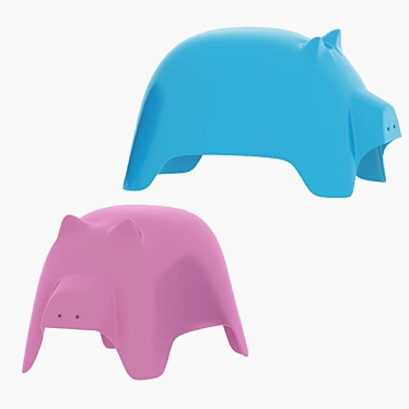 Playful and Practical Oink Stool 3D model image 1 