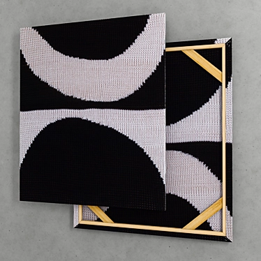 Geometric Knit Wall Panel 3D model image 1 