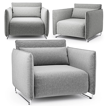 Vision Cord Armchair - Softline Collection 3D model image 1 