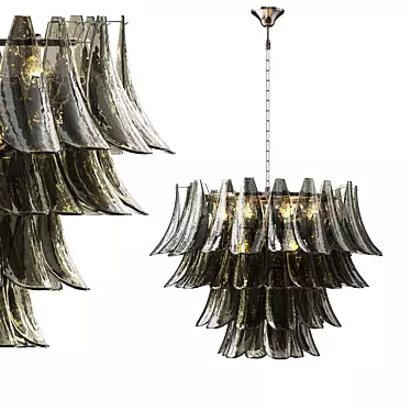 Murano Glass Vetro Chandelier 3D model image 1 