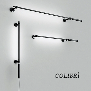 Elegant Illumination: COLIBRÌ Aluminium Wall Lamp 3D model image 1 