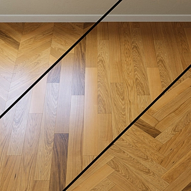 Upofloor Oak Parquet Board: Elegant and Durable 3D model image 1 