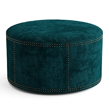 Elegant Velvet Ottoman Stool 3D model image 1 