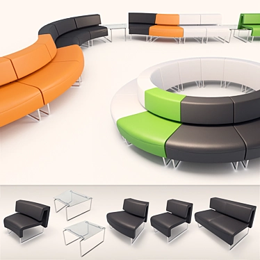 Modern Italian Sofa Collection - Path 3D model image 1 