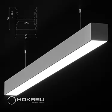 Sleek Up & Down Linear Lamp 3D model image 1 