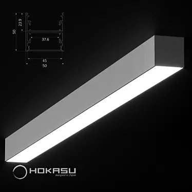 Sleek and Versatile Linear Lamp 3D model image 1 