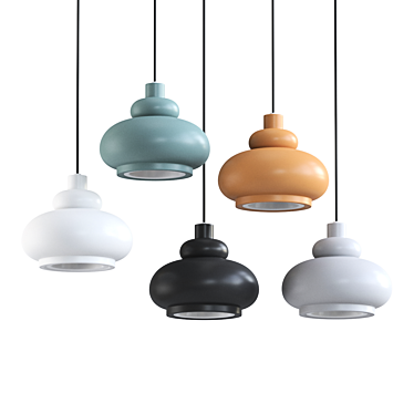 Sleek Modern Pendant Lamp 3D model image 1 