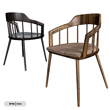 Elegant Porada Tiara Chair 3D model image 1 