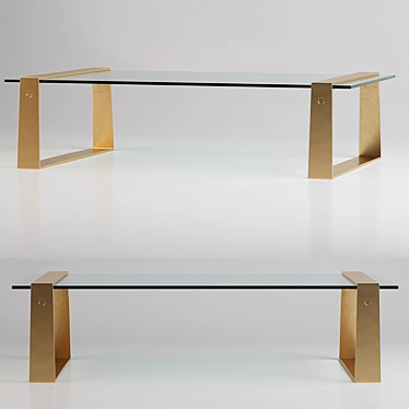 Elegant Lucida Glass Coffee Table 3D model image 1 