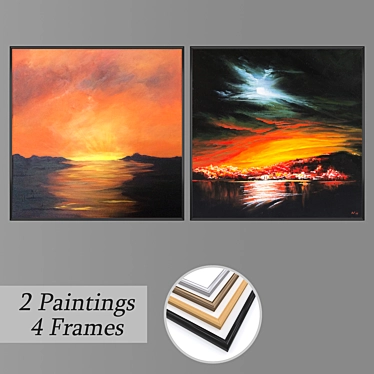 Elegant Wall Art Set 3D model image 1 