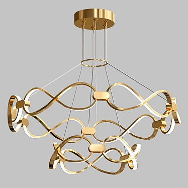 Modern LED Chandelier Pendant - FORLI 3D model image 1 