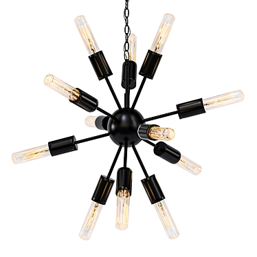 Modern Atom Chandelier: Gramercy Home CH026-12 3D model image 1 