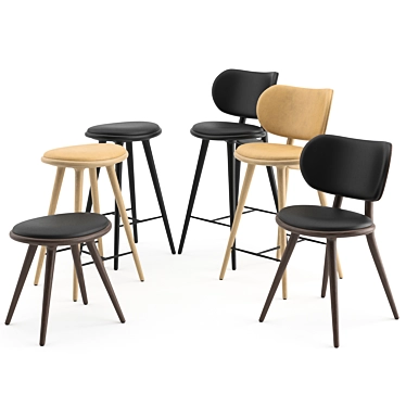 Mater Chairs & Stools Collection 3D model image 1 