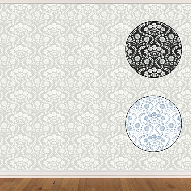 Seamless Wallpaper Set - 3 Colors 3D model image 1 