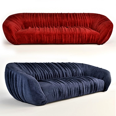 Elegance Draped Sofa 3D model image 1 