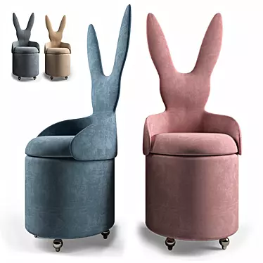 Fluffy Bunny Puff - 380x400x970mm 3D model image 1 