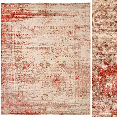 TARIM Hand-Knotted Rug: Timeless Elegance for Your Décor 3D model image 1 