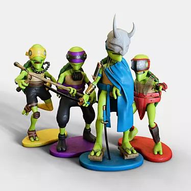 TMNT Action Figures: Collectible TMNT Figurines 3D model image 1 