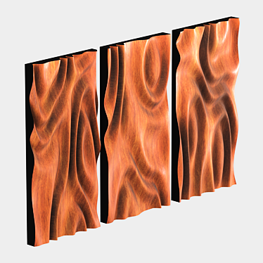 Exquisite Carved Wood Panels 3D model image 1 