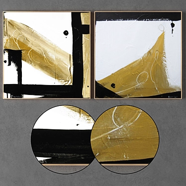 Modern Abstract Art Frames 3D model image 1 