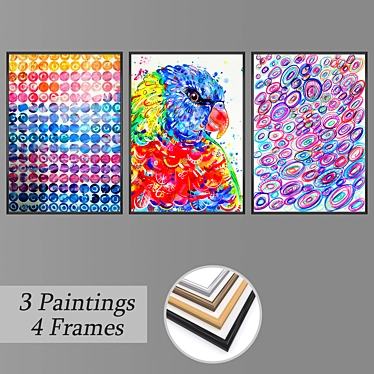 Gallery Appeal Wall Art Set 3D model image 1 